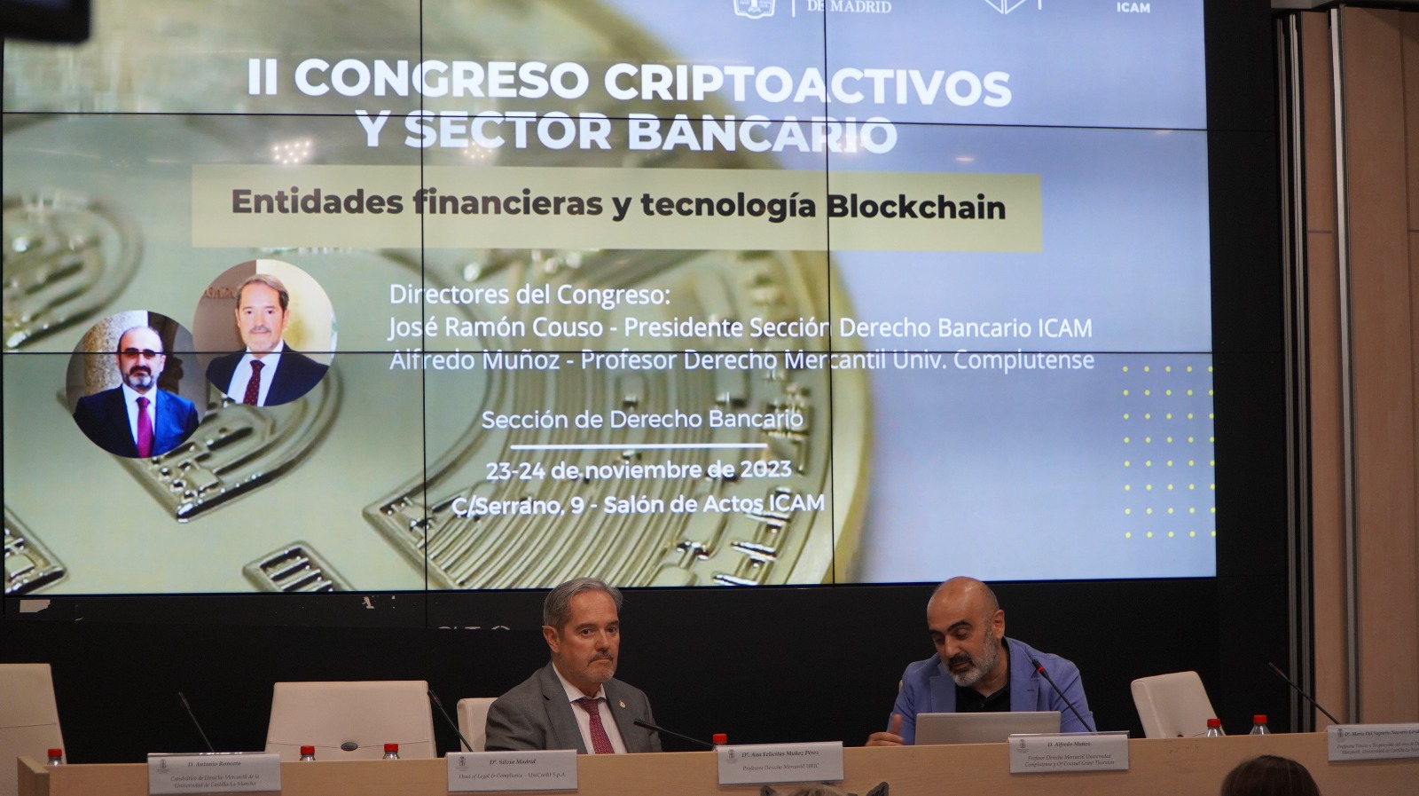 El Diputado José Ramón Couso avanza los detalles del próximo Congreso de Criptoactivos del ICAM en una jornada organizada por la Sección de Derecho Bancario