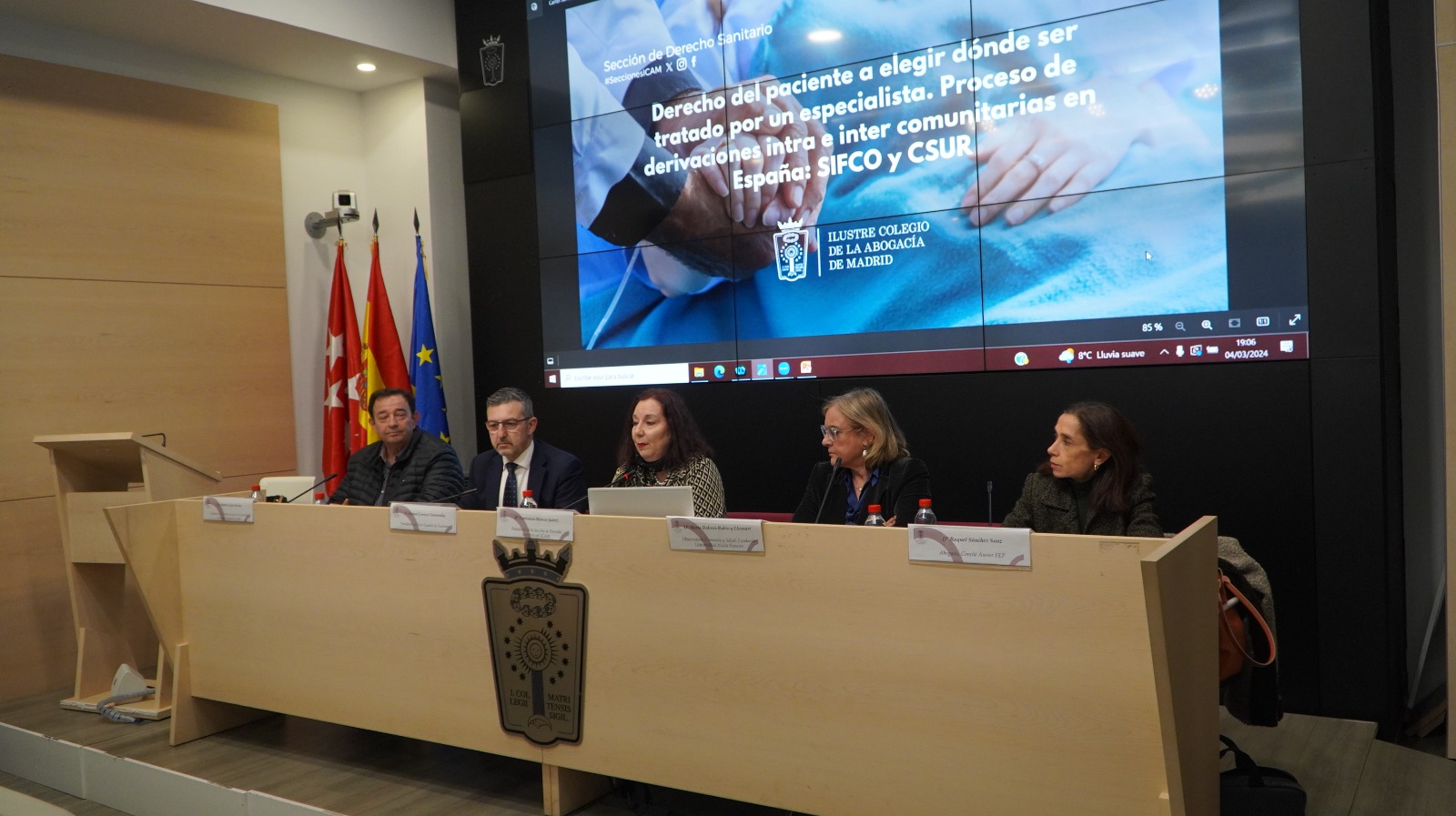 La Sección de Derecho Sanitario del ICAM profundiza en el derecho del paciente y en el proceso de derivaciones intra e inter comunitarias en España