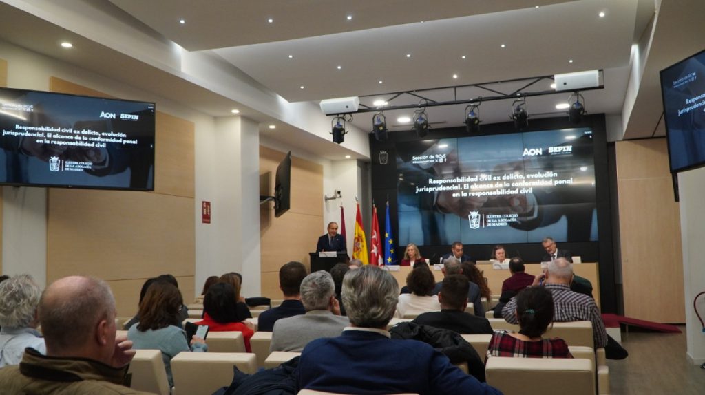 La Sección de Responsabilidad Civil y Seguro del ICAM aborda la responsabilidad civil ex delicto y el alcance de la conformidad penal en una jornada celebrada en el ICAM