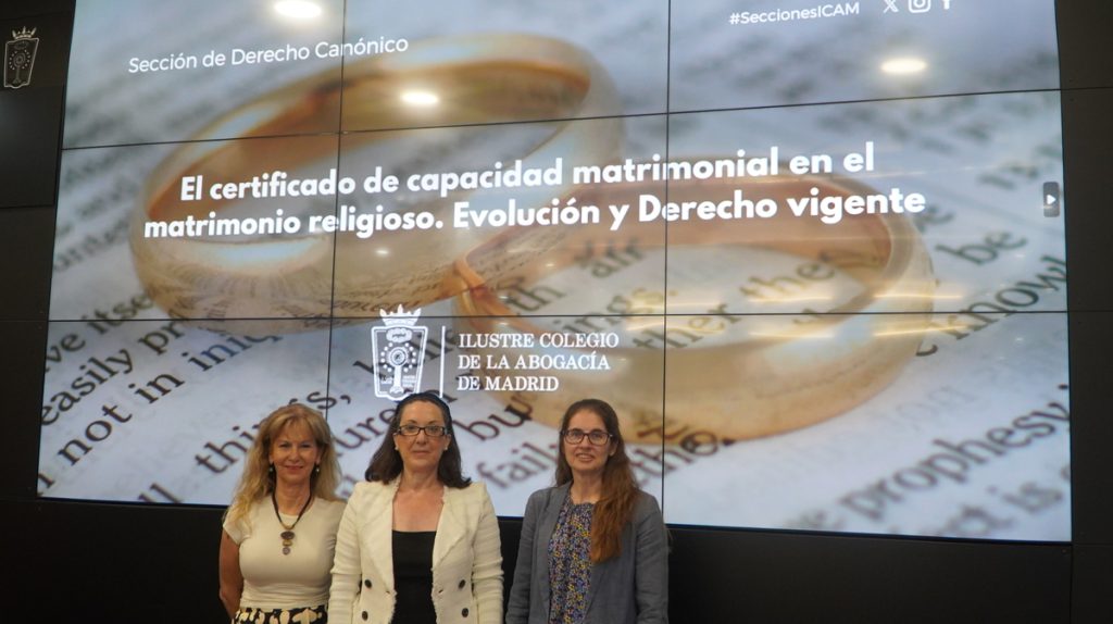 La Sección de Derecho Canónico del ICAM aborda el certificado de capacidad matrimonial en el matrimonio religioso