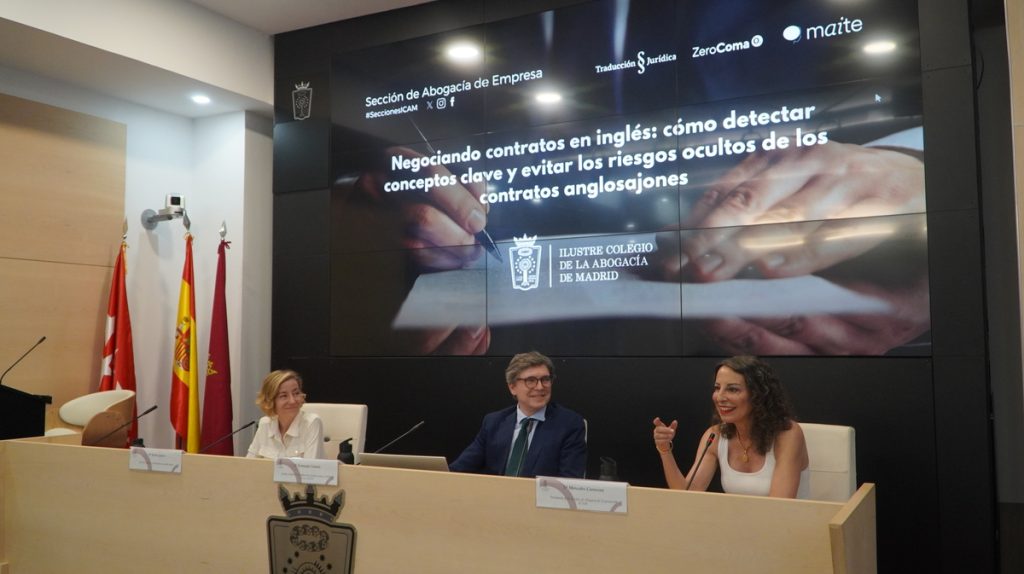 La Sección de Abogacía de Empresa del ICAM analiza las claves para negociar contratos en inglés y evitar riesgos jurídicos ocultos