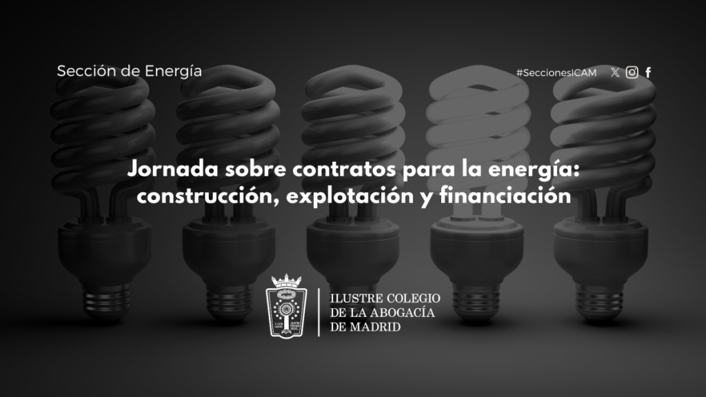 El ICAM aborda los principales instrumentos contractuales que articulan los proyectos energéticos en una jornada de su Sección de Energía